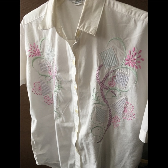 💙 Next Move White Short Sleeve Shirt L - Picture 6 of 8